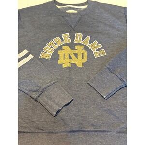 Notre Dame Fighting Irish Crewneck Sweatshirt XL Blue Gold Athletic SKU104